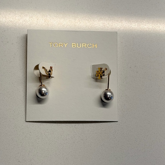 Tory Burch Faux Pearl Front/Back Earrings - Picture 2 of 5